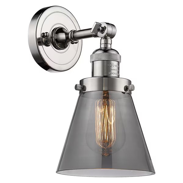 One Light Vintage Dimmable Led Sconce, Innovations Lighting, Mfr#: 203-PN-G63-LED